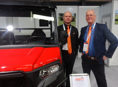 Dan White and Patrick Desmond on Kioti's stand