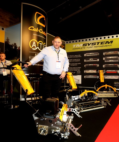 Vinny Tarbox with the new Inifinity mowers