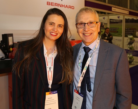 Renata Mundin of Bernhards with Laurence Gale of TurfPro